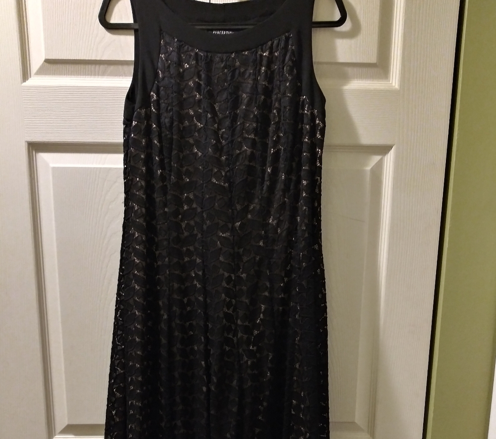 NWOT Black Lace Fit & Flare Dress
